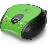 Lenco SCD-24, Digitalt, FM, Spiller, CD, LCD, Sort, Grønn