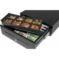 Safescan kontantskuff inHD-4142 Heavy Duty i svart 8 myntrom 8 seddelrom innlegg