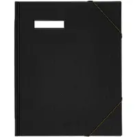 Pierre by Elba A4 sirkulasjonsmappe av PVC, med hjørneelastikk, svart etikettvindu, kapasitet ca 300 ark (63430 SW)