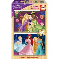 Educa Puslespill - 2x50 Brikker - Disney Princess - - OneSize - Puslespill