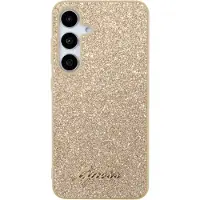 GUESS Samsung Galaxy S24+ Glitter Flakes Metal Logo Hybrid-deksel - Gull