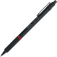 Rotring Rapid Pro Retractable Ballpoint Technical Drawing Pen | Medium Point | Blue Ink | Black Full-Metal Body
