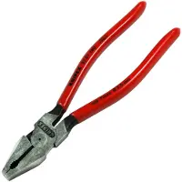 Knipex 02 01 180, Kombinasjonstang, Stål, Plast, Rød, 180 mm, 202 g