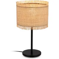 Briloner Borra bordlampe, naturfarget, strå, høyde 42 cm