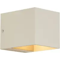 QAZQA Moderne vegglampe beige G9 firkantet - Transfer