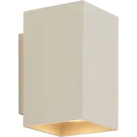 QAZQA Moderne vegglampe beige GU10 50 mm firkantet 2-lys - Sandy