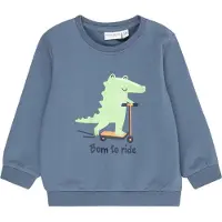 Name it Collegegenser - NbmVonne - China Blue/Born to Ride - - 56 - Collegegenser