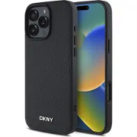 DKNY Pu Leather Metal Logo Magsafe Iphone 16 Pro Telefondeksel