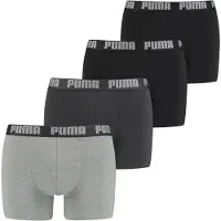 Puma Boxer Briefs (4-Pack) Men, Clothing, Black/Grey, 5