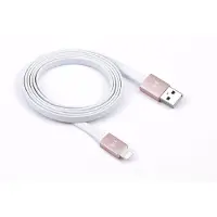 JustMobile DC-268RG, 1,2 m, Lightning, USB A, Rosa, Hvit, Rett, Rett