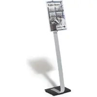 Durable CRYSTAL SIGN, A3, Akryl, Sølv, 0 - 10°, 118 cm, 125 cm