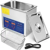 Vevor Profesjonell Ultralydrenser, 2,85 L Ultralydsmykkerenser med Digital Timer og Varmeelement, Industriell Ultralydrenser i Rustfritt Stål 40kHz for Briller, Klokker, Ringer, Smådeler