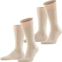 Falke Happy Socks 2 Par Melert Beige Størrelse