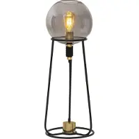Näve Stelo bordlampe med glasskule-skjerm