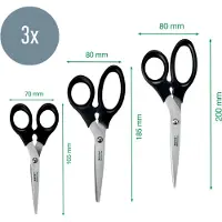 Leitz Stainless Steel Scissors Set 165/185/200 mm