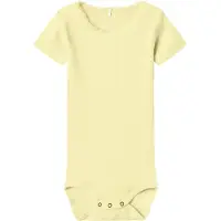 Name it Body k/e - Rib - Noos - NbfKab - Pastel Yellow - - 50 - Kortermet body
