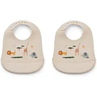 Liewood Smekke - 2-pack - Silikon - Tilda - Safari Sandy Mix - - OneSize - Smekke
