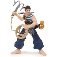 Papo Pirat m. Båtanker - H: 9 cm - - OneSize - Lekefigur