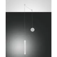 FABAS LUCE LED-hengelampe Prado, hvit, metall, dimbar