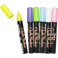 Other Blackboard Chalk Marker Fluor rund spiss, 6 stk.
