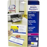 Avery Quick&Clean - Hvit - 220 g/m² - 25 stk 250) visittkort