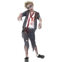 Smiffys Kostymer - Zombieskolegutt - - 10-12 år (140-152) - Kostymer