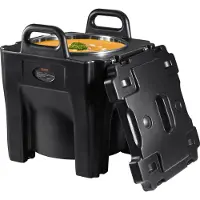 Vevor isolert matbeholder, 32 liters kapasitet, stabelbar catering-varmeboks med beholder i rustfritt stål, topplastet LLDPE-matvarmer med integrerte håndtak, spenner og stasjonær base, for restaurant