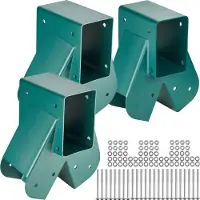 Vevor A-ramme midtre huskebraketter, kraftig huskebeslag i karbonstål med monteringsutstyr, gjør-det-selv huskebrakett for 101,6 x 101,6 mm ben og 101,6 x 152,4 mm bjelke, grønn 3 stk.