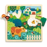 Djeco Puslespill - 15 Brikker - Puzzlo Farm - - OneSize - Puslespill