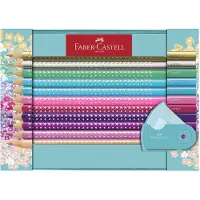 Faber-Castell Fargeblyanter Sparkle i metalletui 20 stk. + blyantspisser Faber-Castell