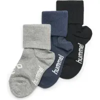 Hummel Sokker - HMLSora - 3-pack - Svart/Navy/Grå Melert - - 18/20 - Sokker