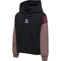 Hummel Hettegenser - hmlPaloma - Svart m. Rød/Brun - - 6 år (116) - Hettegenser