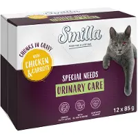 Smilla ferske poser Urinary Care-biter i saus med grønnsaker - Kylling og gulrot (24 x 85 g)