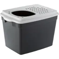 Ferplast - Litter Box Jumpy Black/White 38.8x57.5x39CM