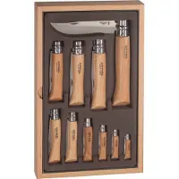 Opinel Samlersett Treboks 10 Stk. Lommekniver