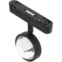 LINDBY LED-spot 48 V Lumaro, svart, Ø 7,3 cm, aluminium, dimbar