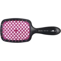 Jäneke JANEKE_Superbrush frisørbørste for filtring av hår Svart og fuchsia