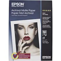 Epson Archival Matte Paper - Matt - A4 (210 x 297 mm) - 189 g/m² - 50 ark papir - for SureColor SC-P700, P900, T2100, T3100, T3405, T5100, T5400, T5405 WorkForce Pro WF-C5790