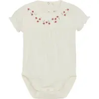En fant Body SS Embroidery Egret (74 / 9 mnd)