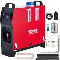 Vevor 12V 5KW dieselvarmer, alt-i-ett luftdieselvarmer med LCD-bryter og fjernkontroll, dieselluftvarmer, parkeringsvarmerlyddemper, dieselvarmer for lastebiler, bil, båt, campingvogn, SUV (1 hull)