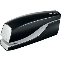 Leitz NeXXt Stiftemaskin elektrisk 5532 10ark, 10 ark, Standard klemform, Sort, AC, 49 mm, 155 mm