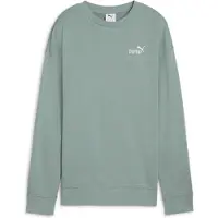 Puma ESS Small No. 1 Logo Relaxed Crew Sweatshirt Women, Clothing, Green Moon, XXL