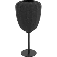 Eglo Barlaston bordlampe, høyde 39 cm, svart/grå, metall/stoff