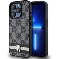 DKNY Dkhcp14xpcptssk Iphone 14 Pro Max 6.7 Leather Checke Mono Pattern&printed Stripes Telefondeksel