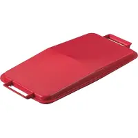 Durable Låg til 60L beholder L50xB27xH57.5cm. Plast Rød,stk