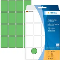 Herma - Permanet adhesiv - grønn - 25 x 40 mm 512 etikett(er) (32 ark x 16 merkelapper