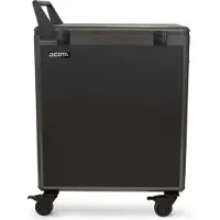 Dicota - Vogn (kun lading) - robust - for 14 tablets / notebooks - låsbar - aluminium (deksel), conpearl - sølv - utgang: AC 230 V