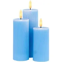 Sirius Home Sirius Smilla Genopladelig Bloklyssæt Ø 5 cm - Blå - 3 stk