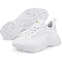 Puma Cassia Women's Trainers, Shoes, White/Gold, 36
