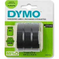 Dymo Embosser Tape 9mm x 3m black, 3